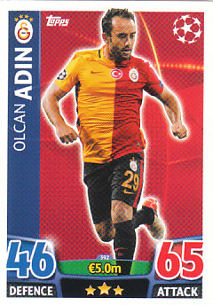 Olcan Adin Galatasaray AS 2015/16 Topps Match Attax CL #392